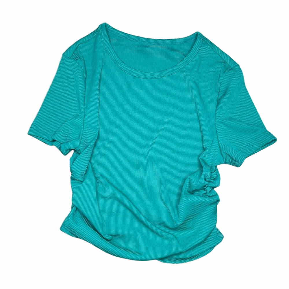 Shein Green Ruched Top Size Small